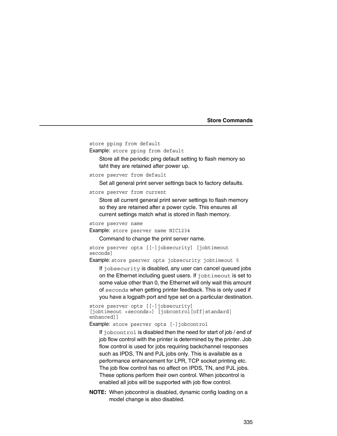 IBM 6500 manual Command to change the print server name 