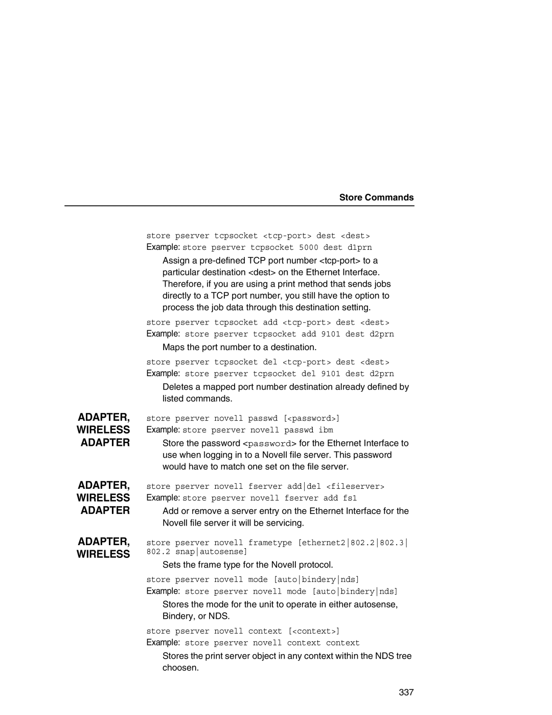 IBM 6500 manual ADAPTER, Wireless 