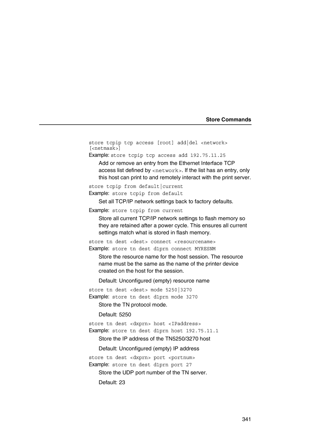 IBM 6500 manual Set all TCP/IP network settings back to factory defaults 