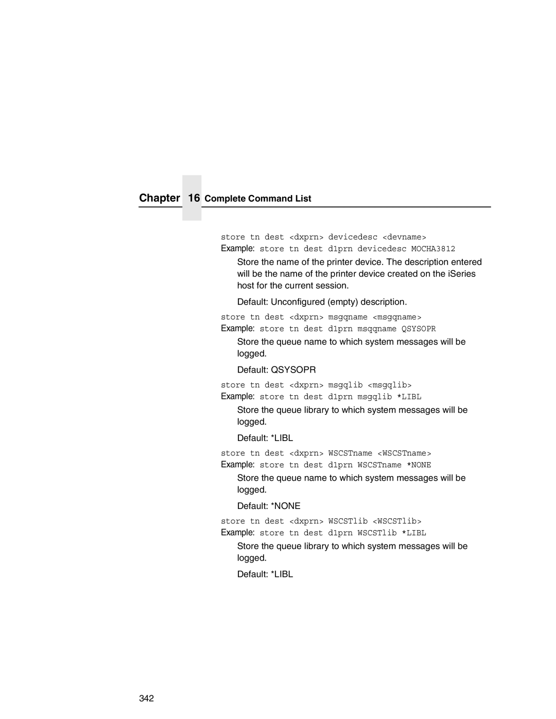 IBM 6500 manual Complete Command List 