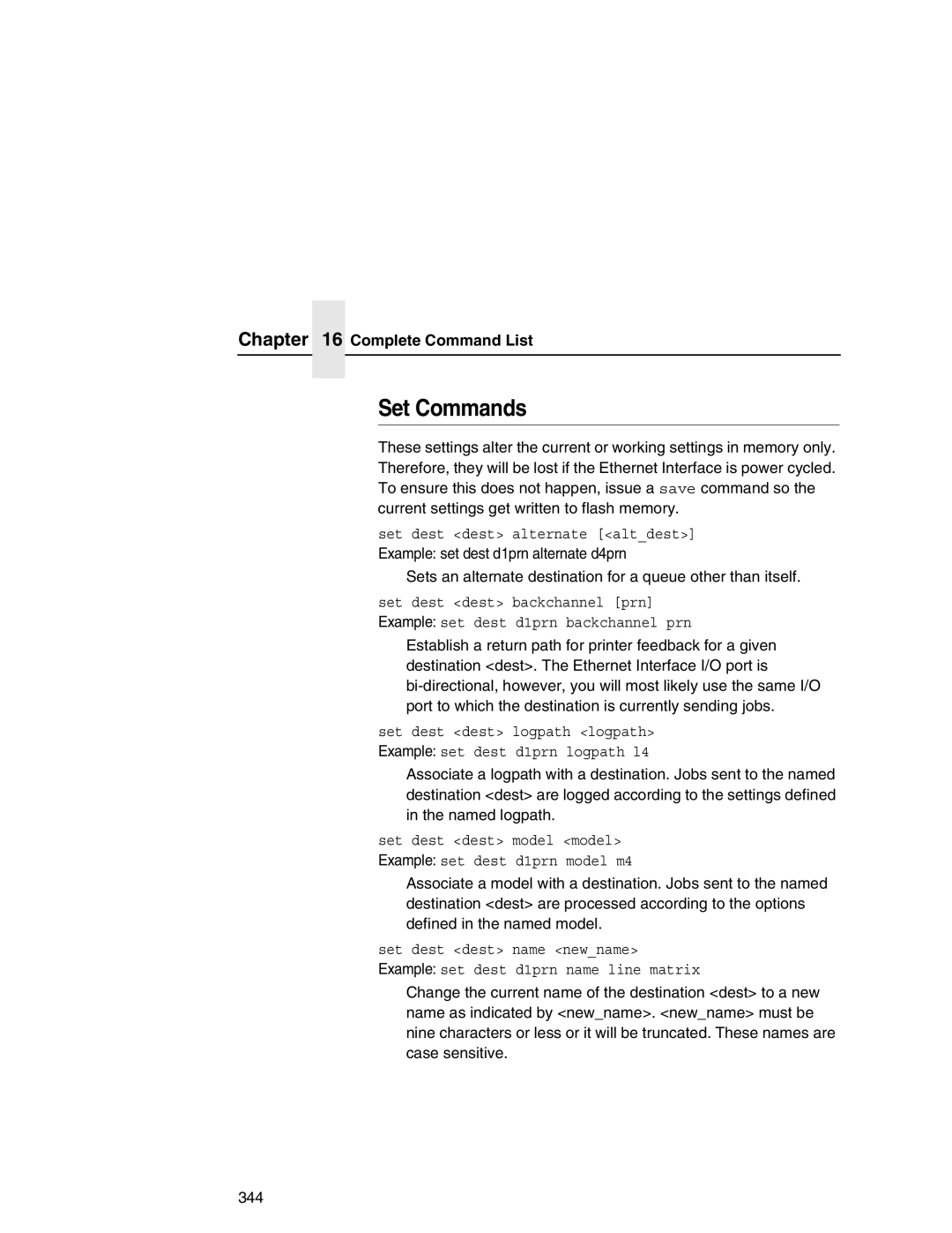 IBM 6500 manual Set Commands 