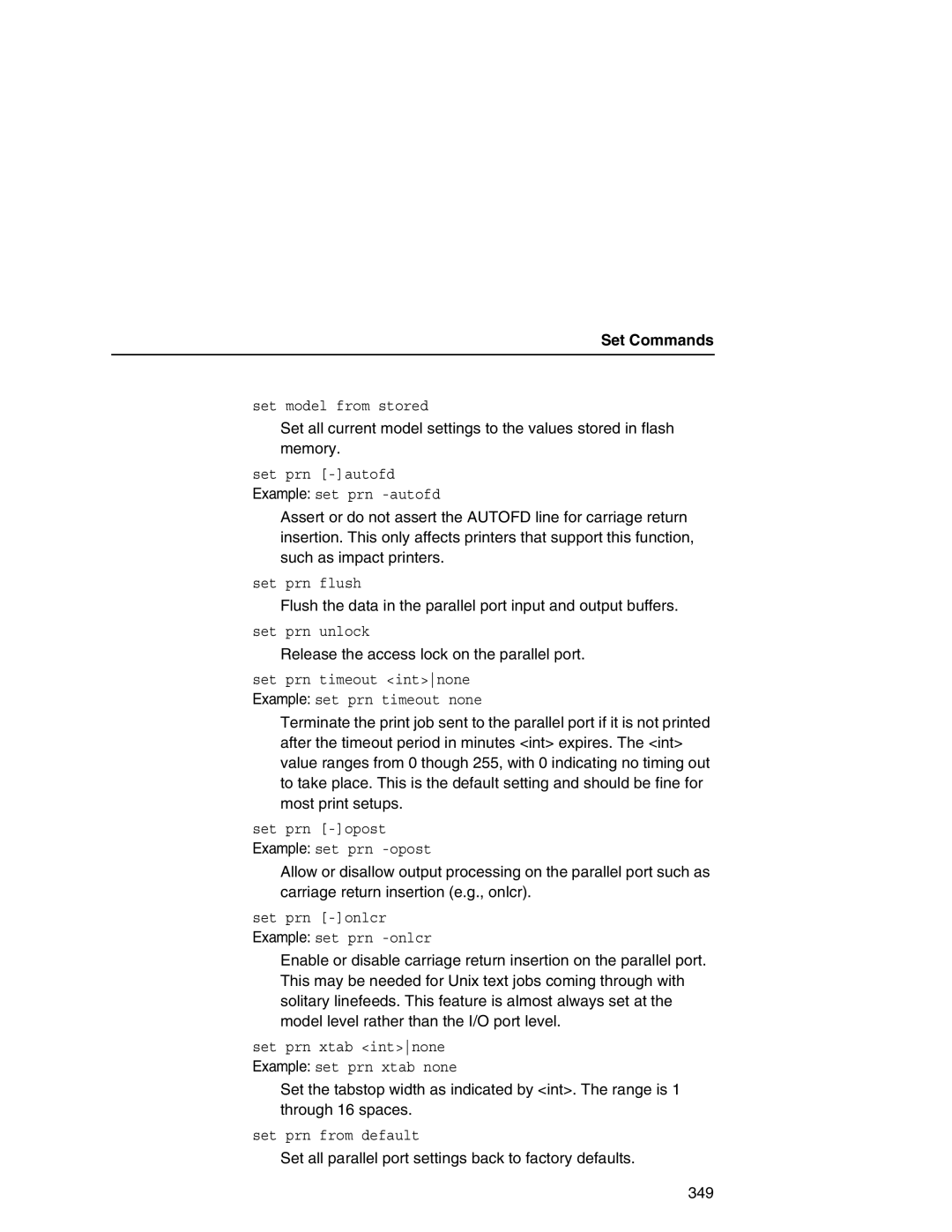 IBM 6500 manual Flush the data in the parallel port input and output buffers 