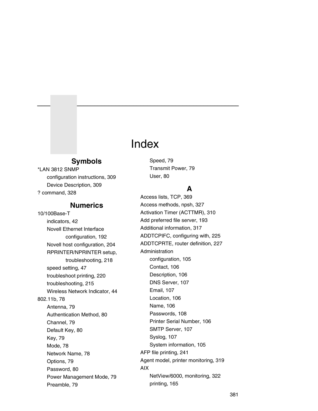 IBM 6500 manual Index 