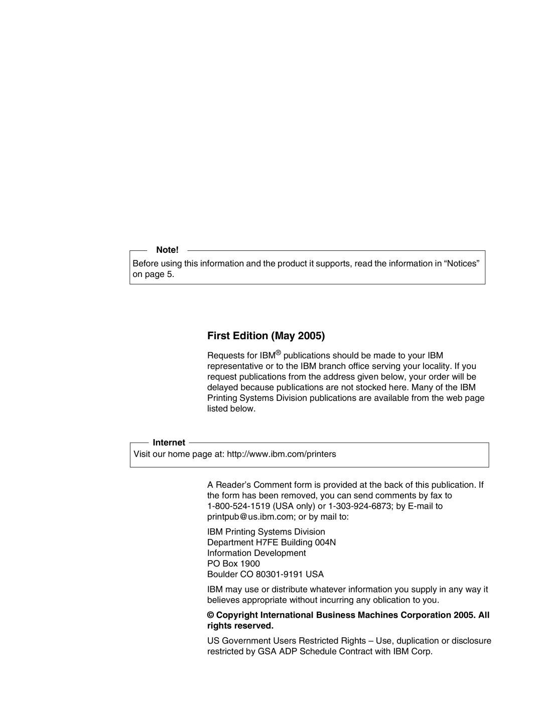 IBM 6500 manual First Edition May, Internet 