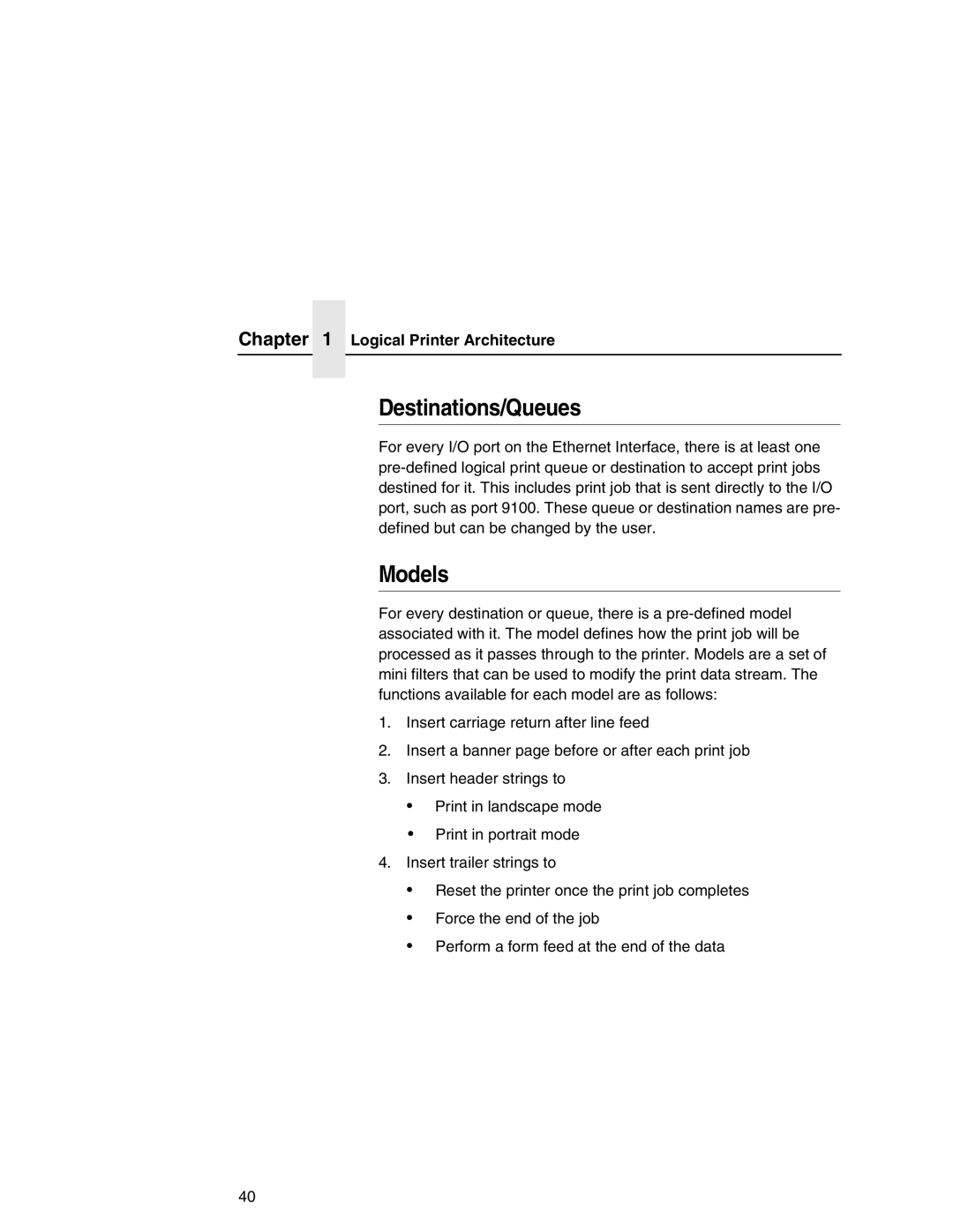 IBM 6500 manual Destinations/Queues, Models 