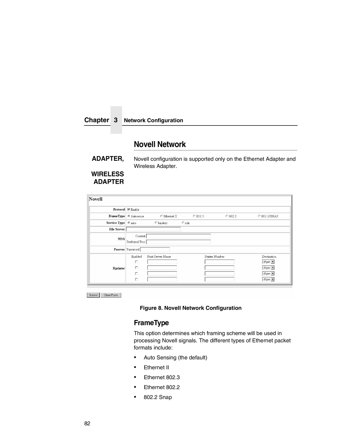 IBM 6500 manual Novell Network, FrameType 