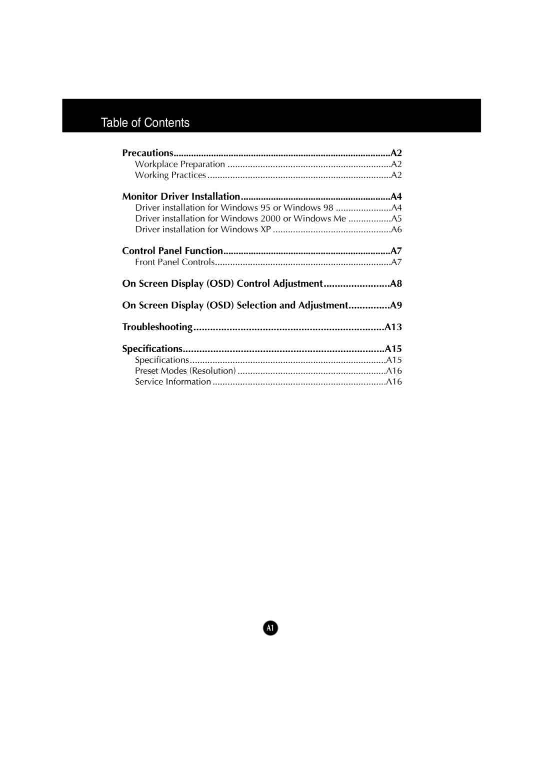 IBM 6518 - 4LE manual Table of Contents 