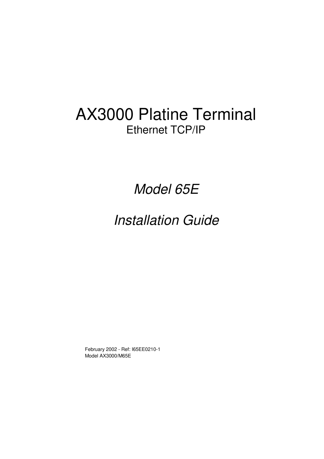 IBM 65E manual AX3000 Platine Terminal 