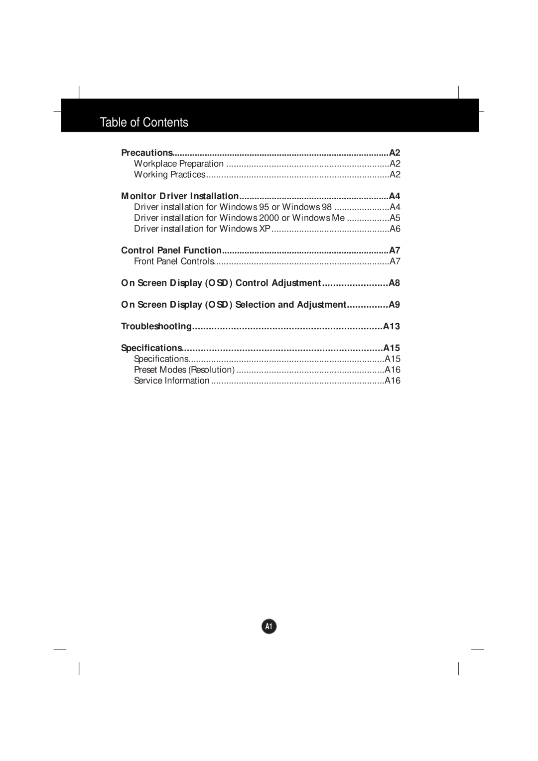 IBM 6633 - 4LE manual Table of Contents 