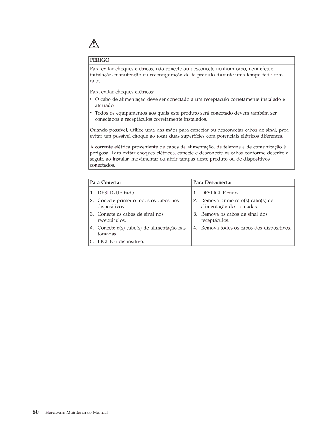 IBM 6643, 2179 manual Perigo, Para Conectar Para Desconectar 