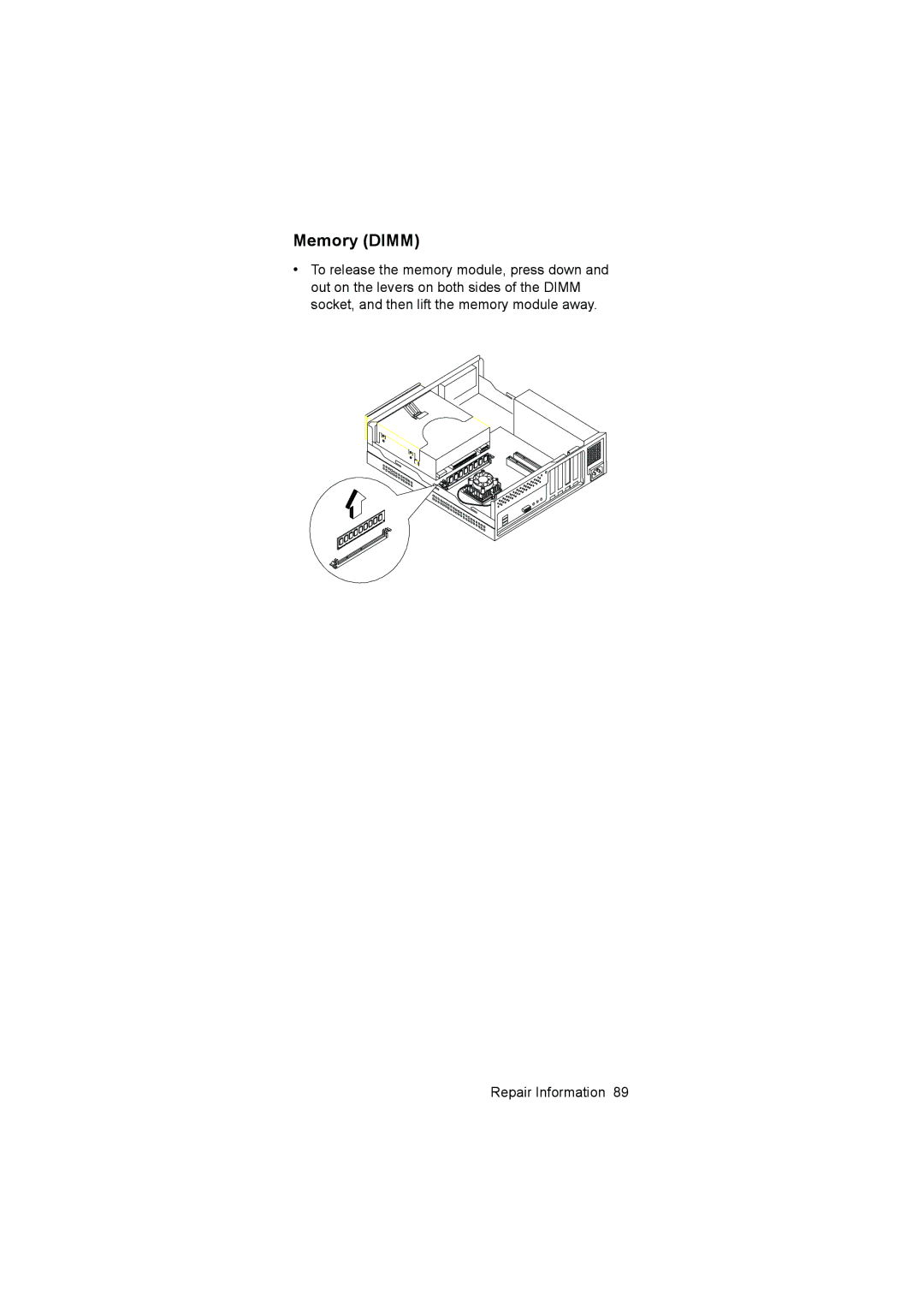 IBM 6644, 6645, 6646 manual Memory Dimm 