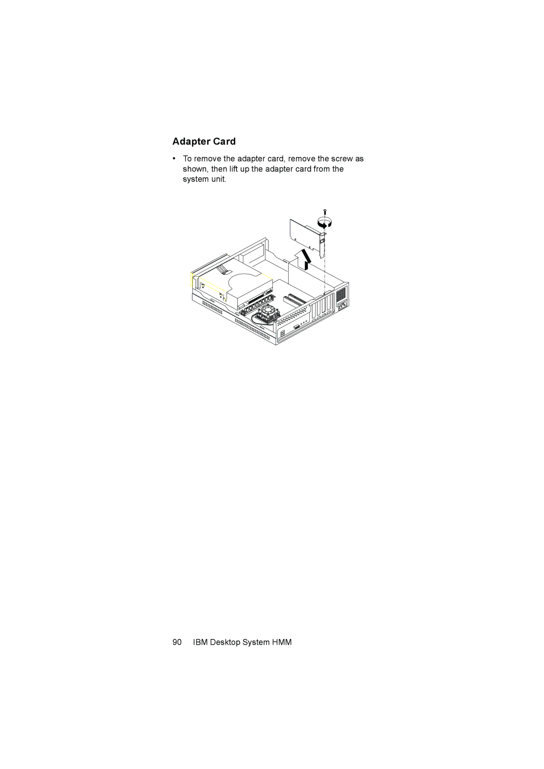 IBM 6646, 6645, 6644 manual Adapter Card 