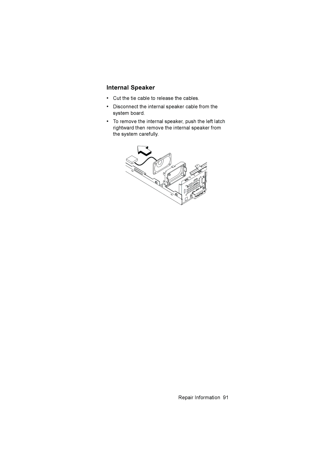 IBM 6645, 6644, 6646 manual Internal Speaker 