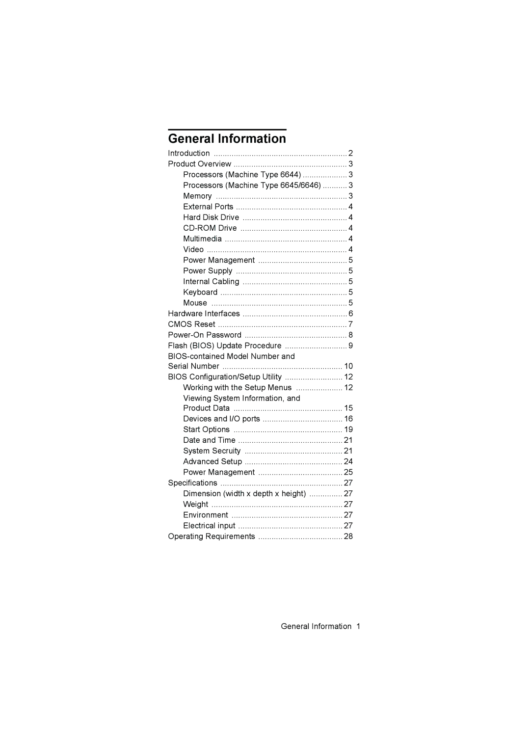 IBM 6645, 6644, 6646 manual General Information, Introduction Product Overview 