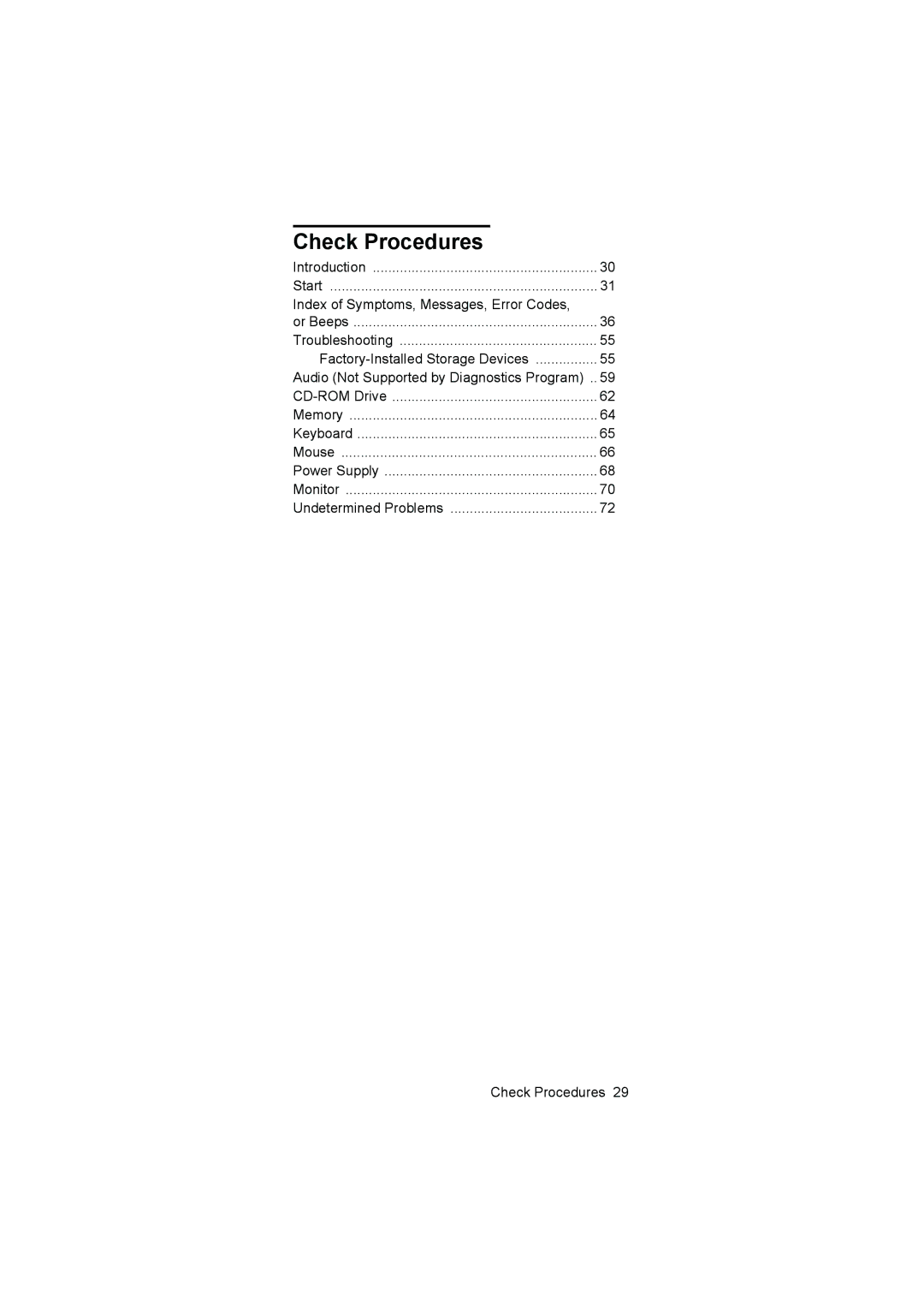 IBM 6644, 6645, 6646 manual Check Procedures 