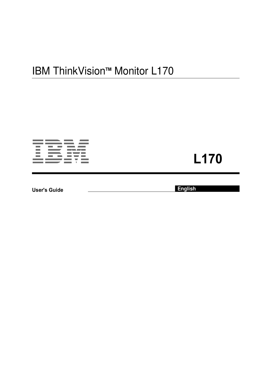 IBM 6734-AG9, 6734-AB9 manual L170 