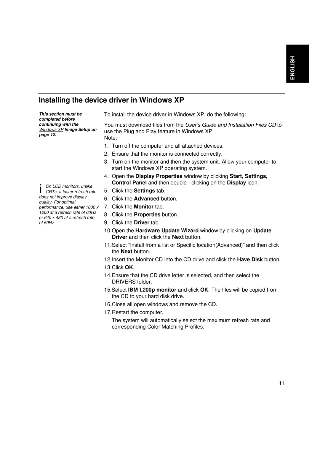 IBM 6736-HB0 manual Installing the device driver in Windows XP 