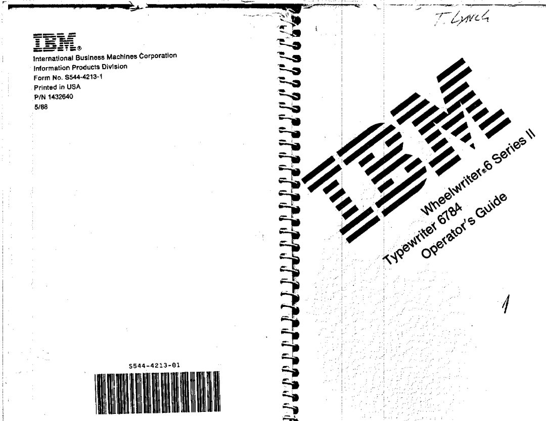 IBM 6784 manual 