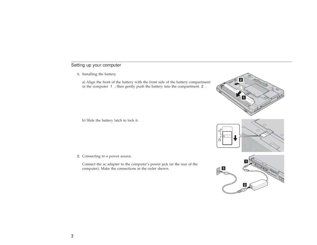 IBM 67P4573 setup guide Setting up your computer 