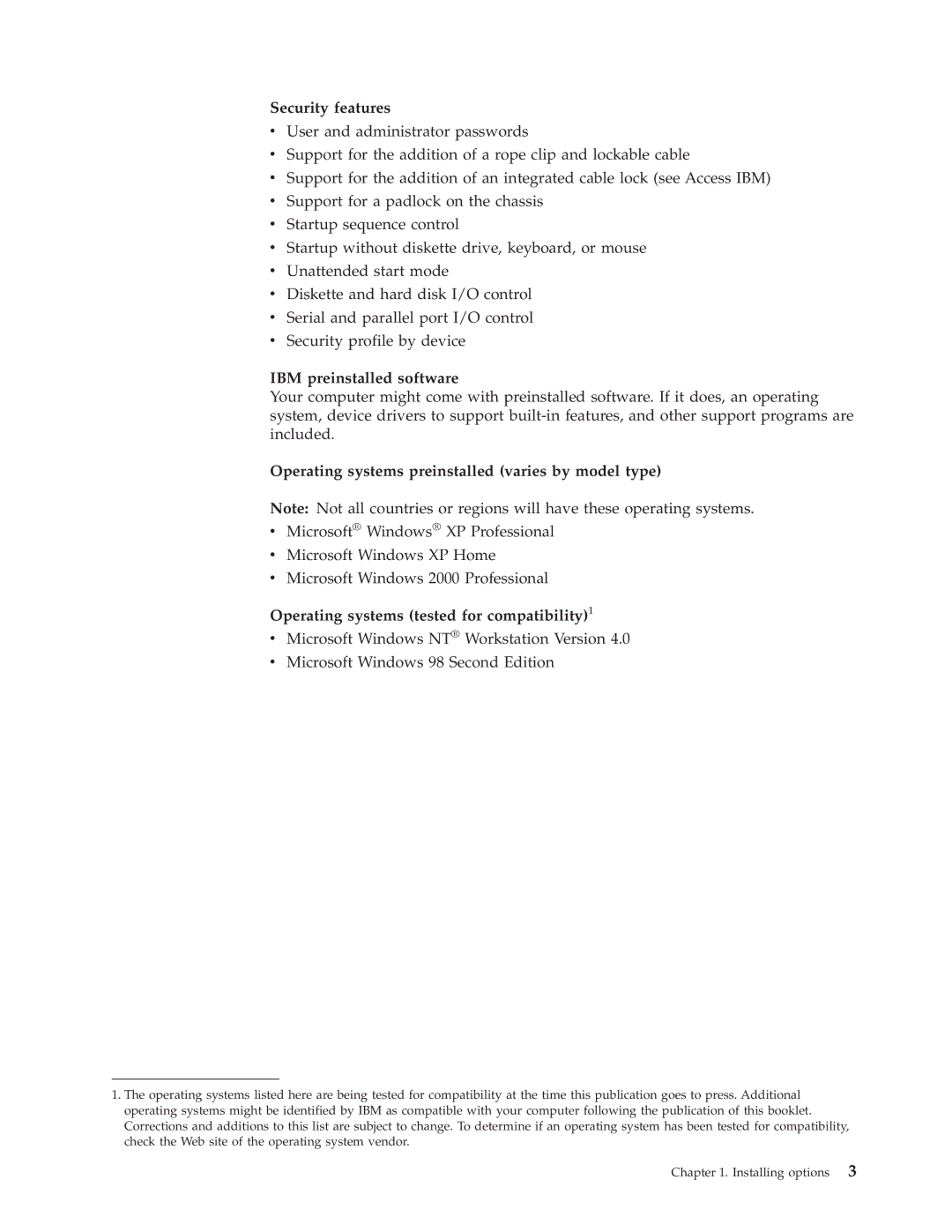 IBM 2289, 6824 manual Security features 