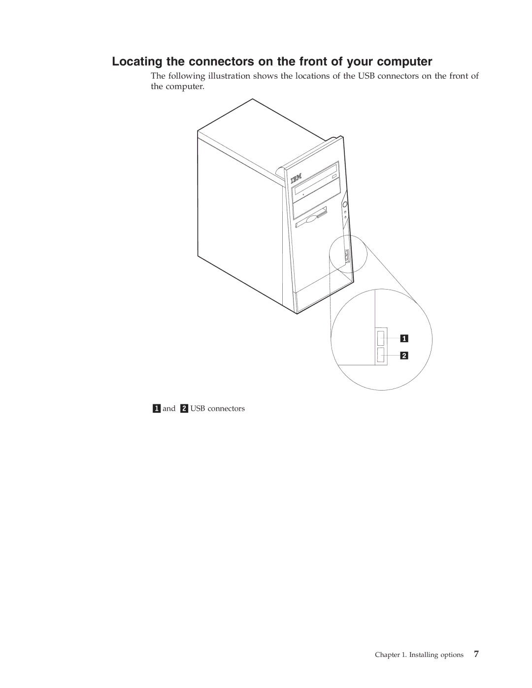 IBM 2289, 6824 manual Locating the connectors on the front of your computer 