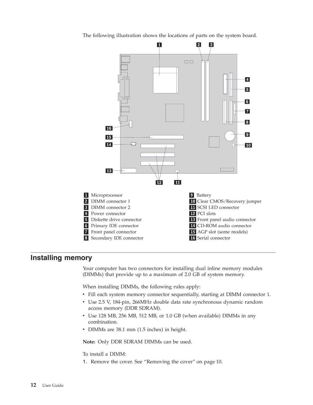 IBM 6824, 2289 manual Installing memory 