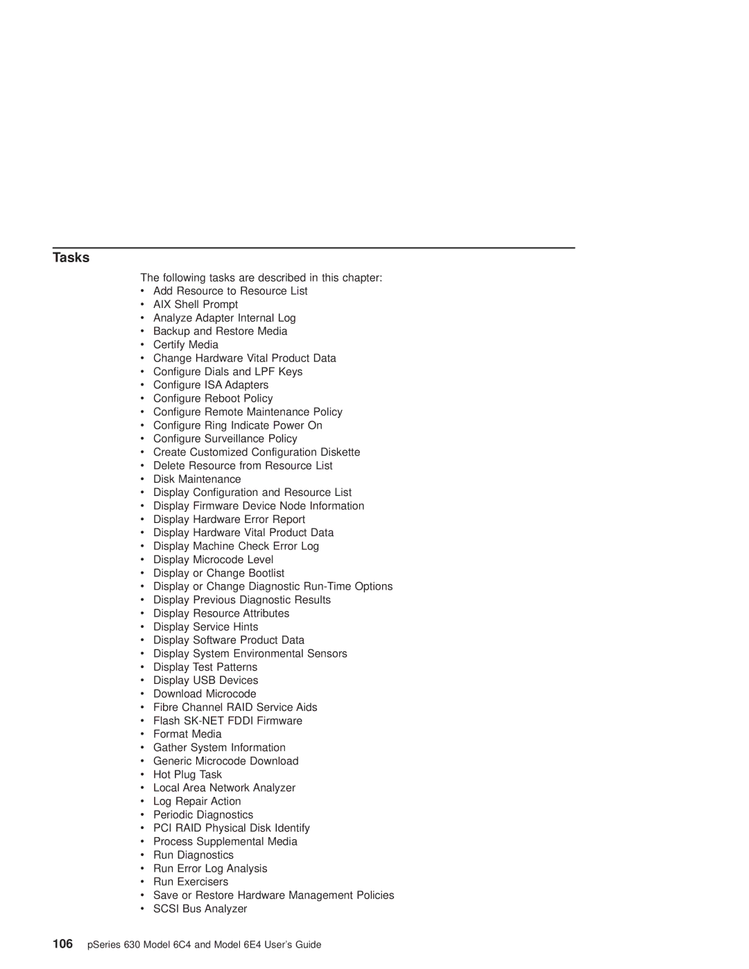 IBM 6C4, 6.00E+04 manual Tasks 