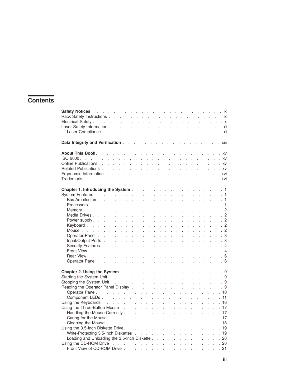 IBM 6.00E+04, 6C4 manual Contents 