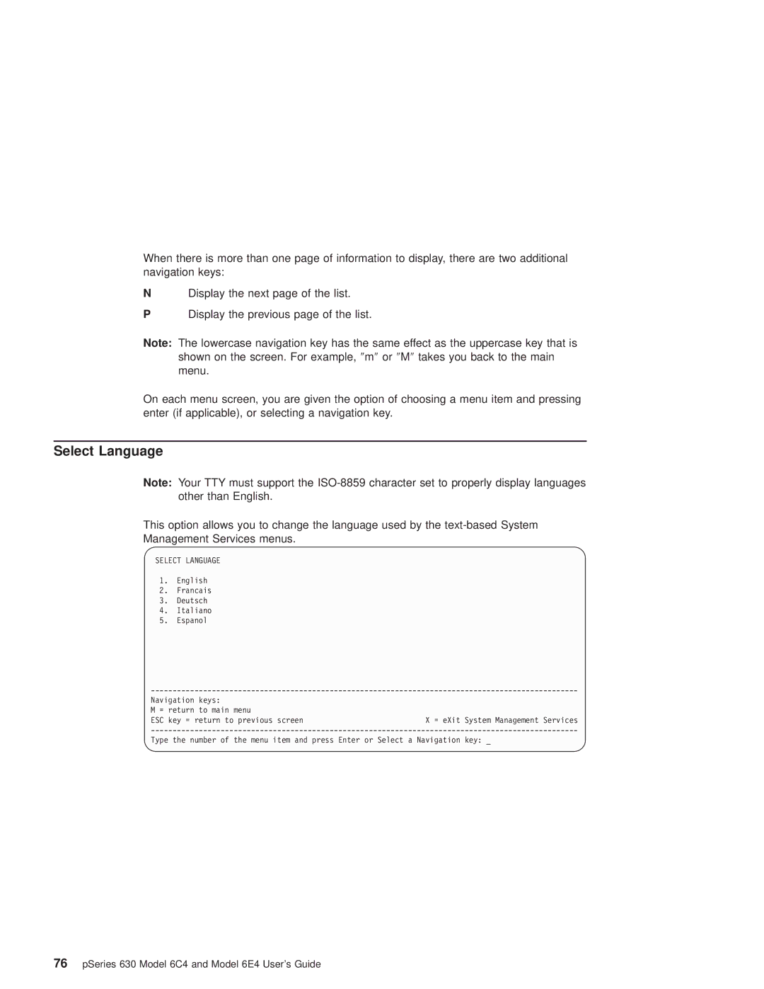 IBM 6C4, 6.00E+04 manual Select Language 