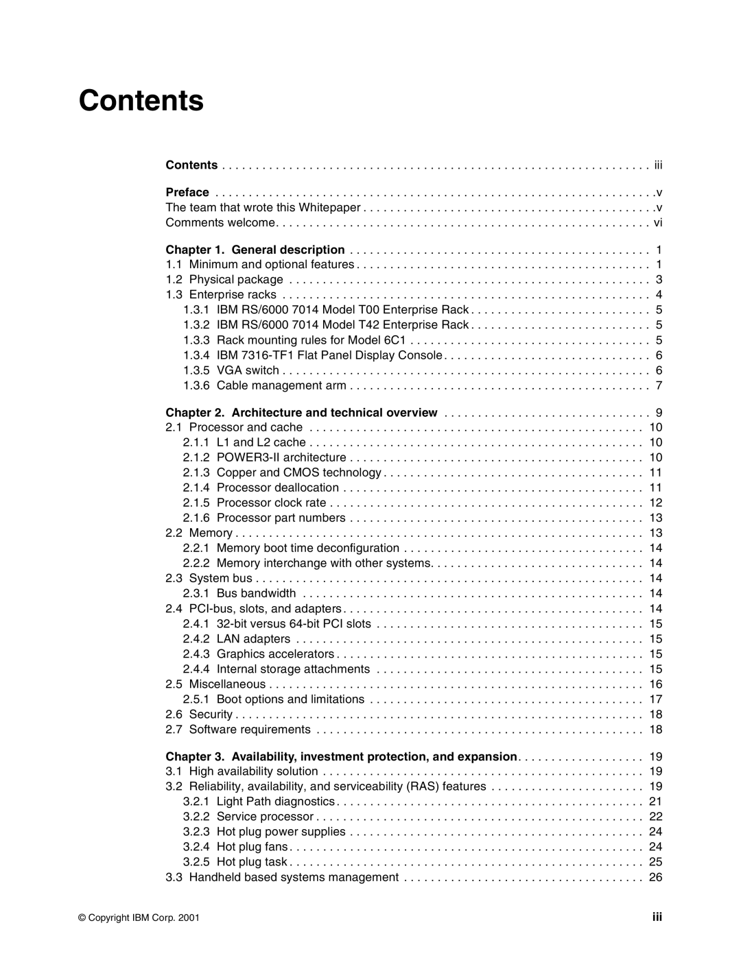 IBM 610, 6E1, 6C1 manual Contents 