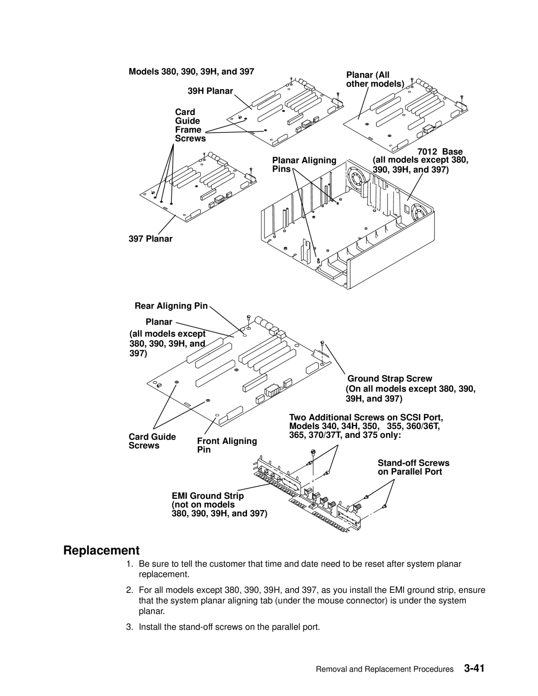 IBM 7012 manual Replacement 