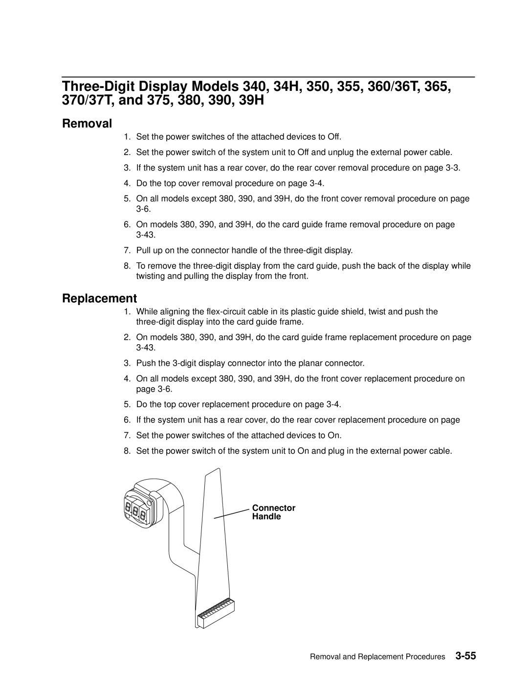 IBM 7012 manual Connector Handle 