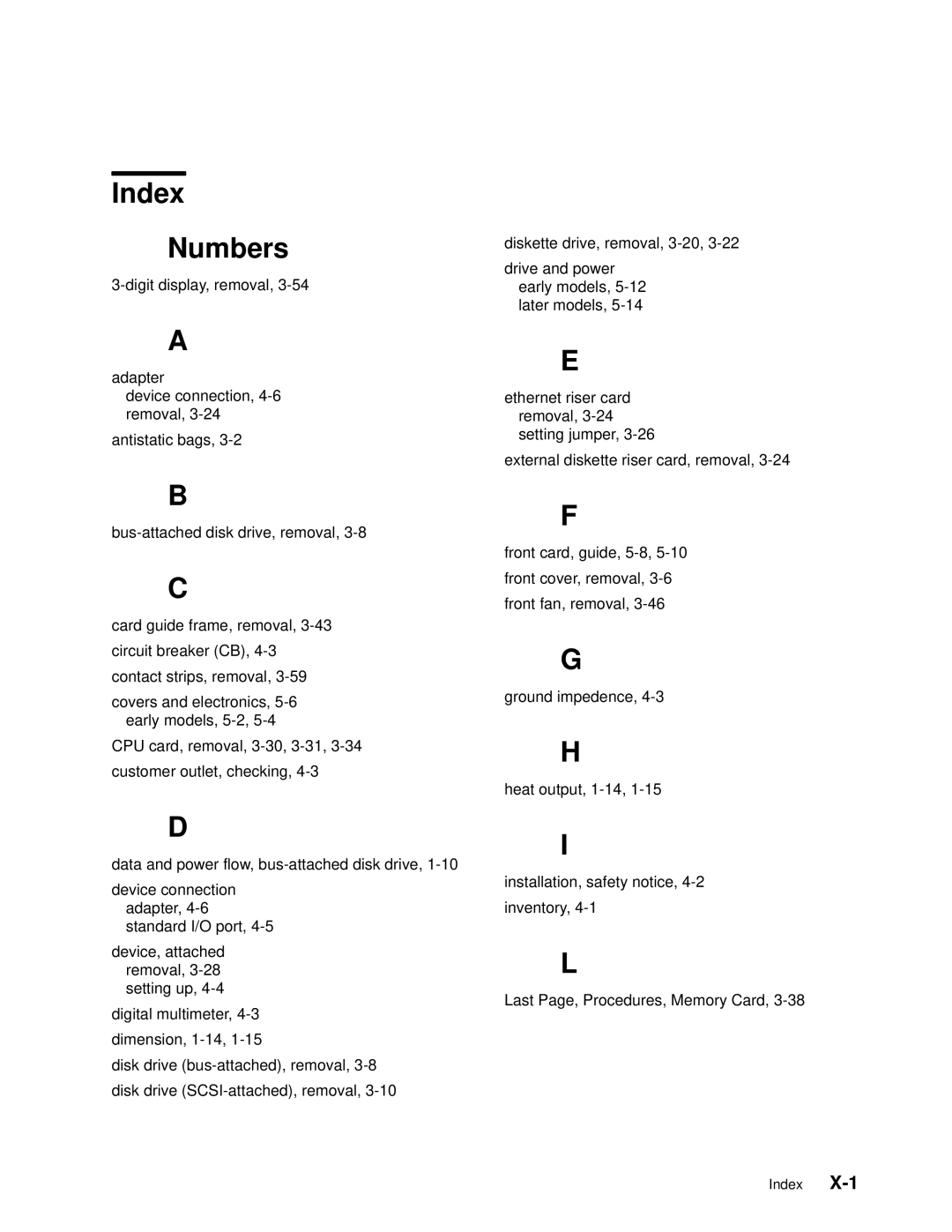 IBM 7012 manual Index Numbers 