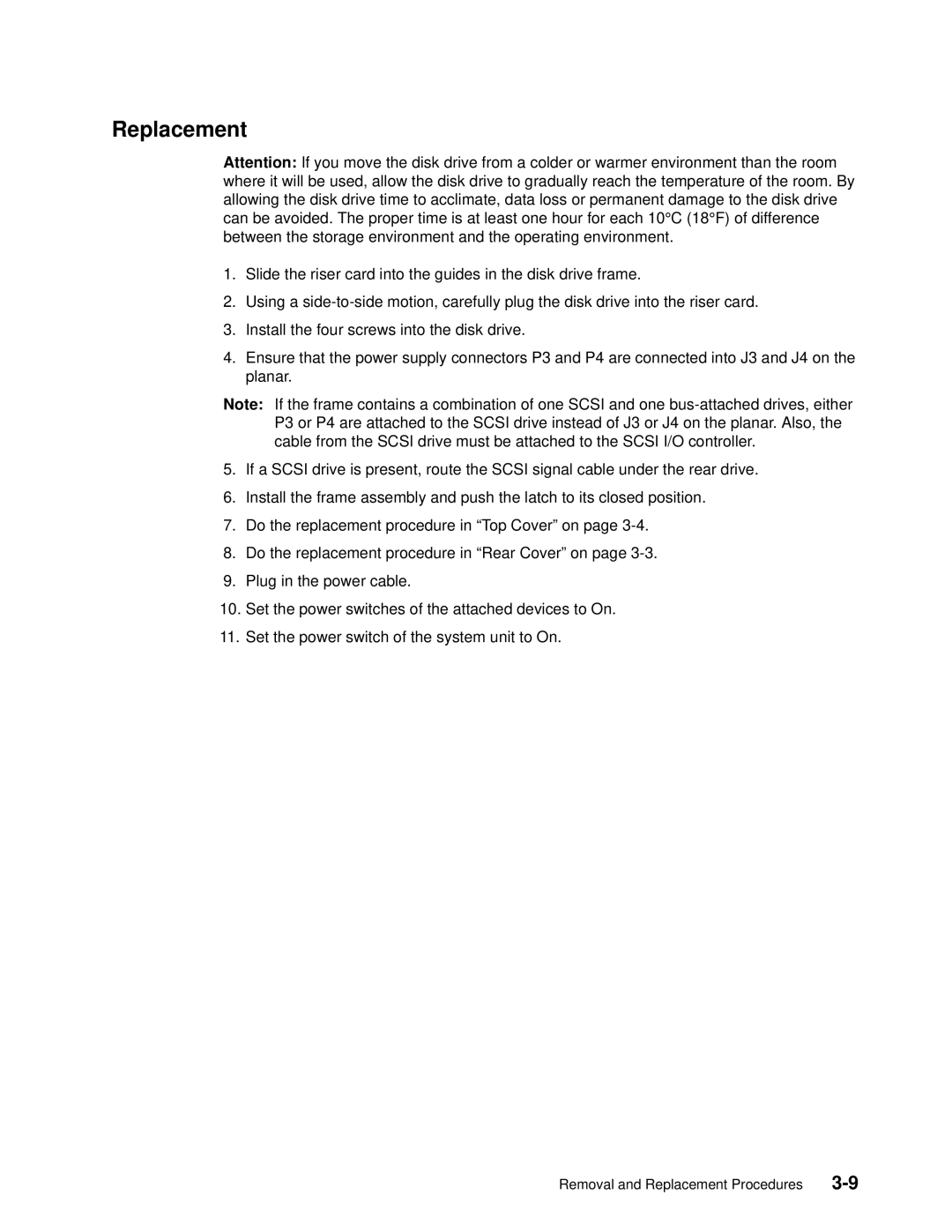 IBM 7012 manual Replacement 