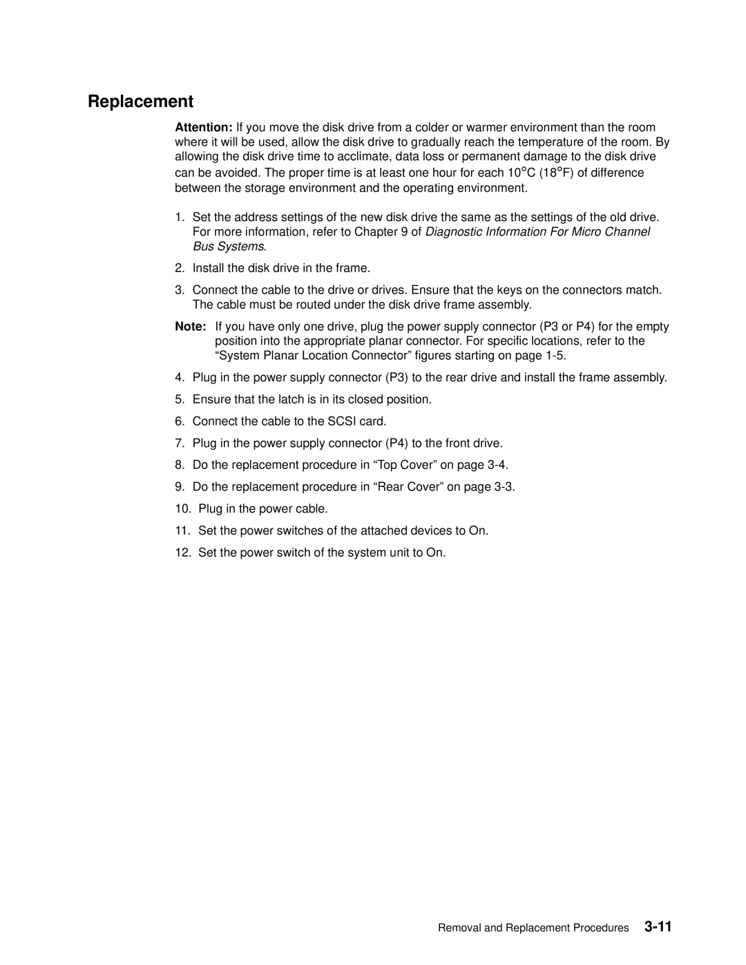 IBM 7012 manual Replacement 