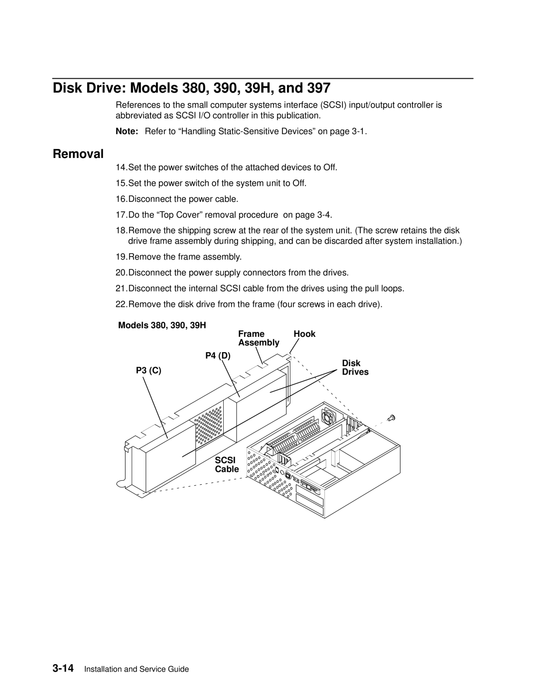 IBM 7012 manual Disk Drive Models 380, 390, 39H 