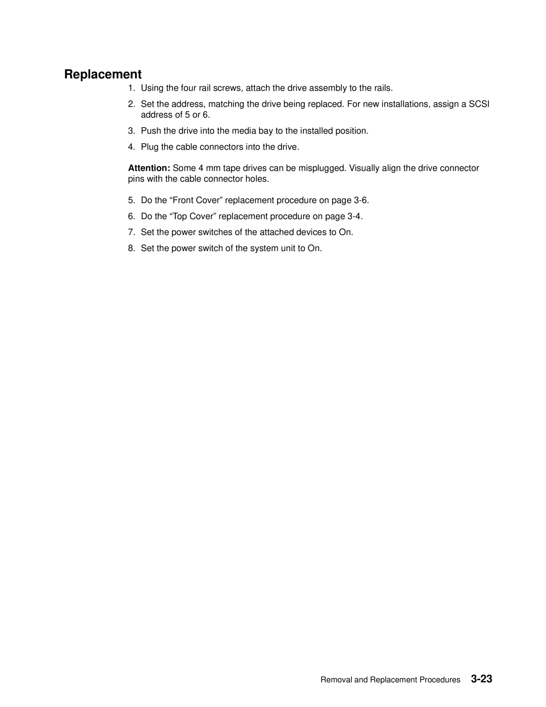 IBM 7012 manual Replacement 