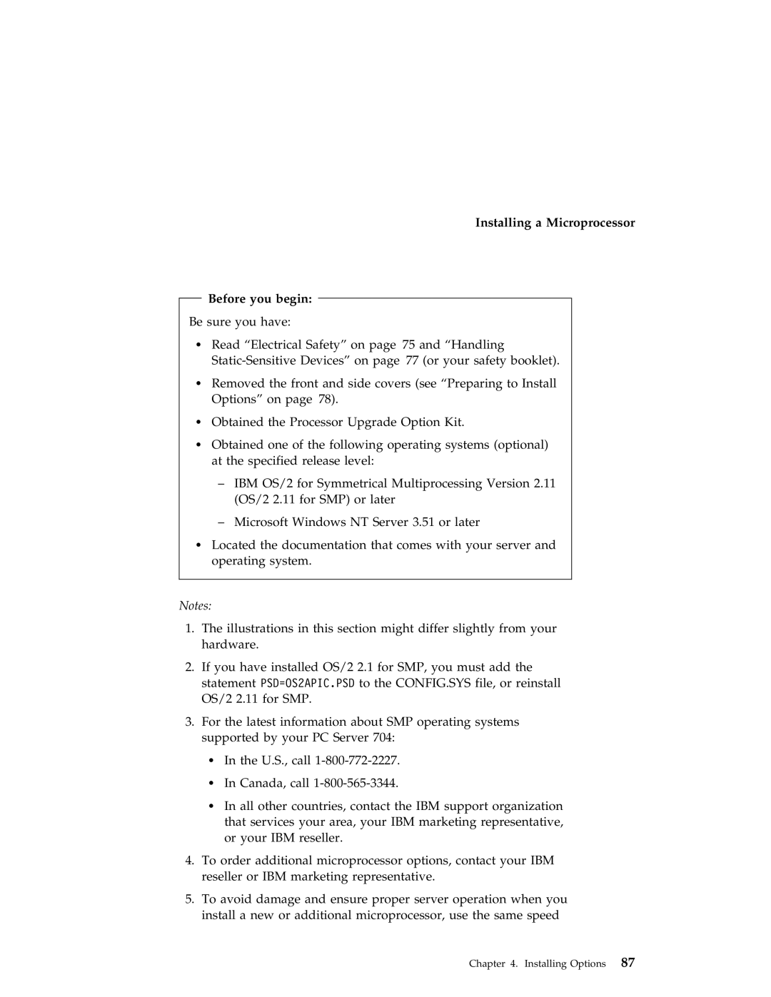 IBM 704 manual Installing a Microprocessor Before you begin 