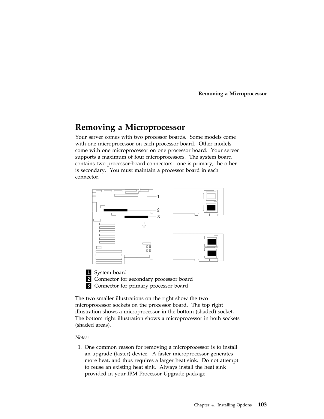 IBM 704 manual Removing a Microprocessor 