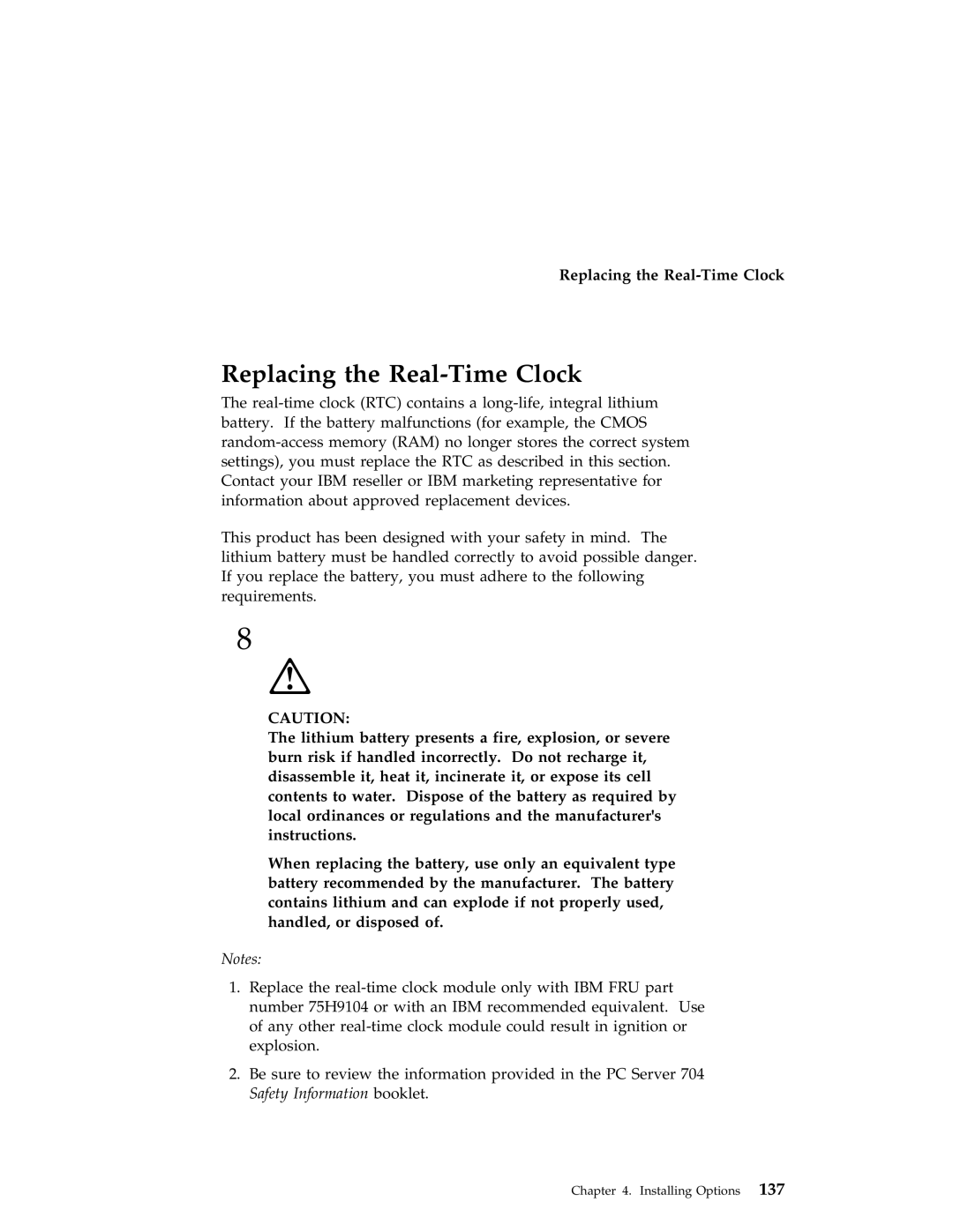 IBM 704 manual Replacing the Real-Time Clock 