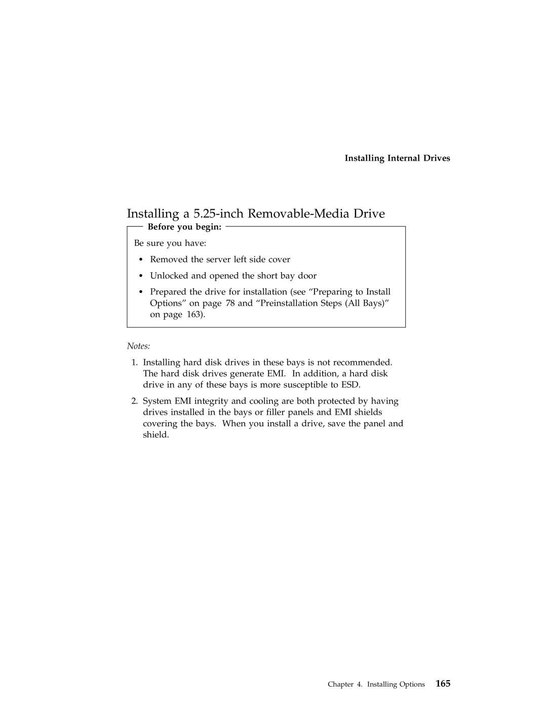 IBM 704 manual Installing a 5.25-inch Removable-Media Drive 