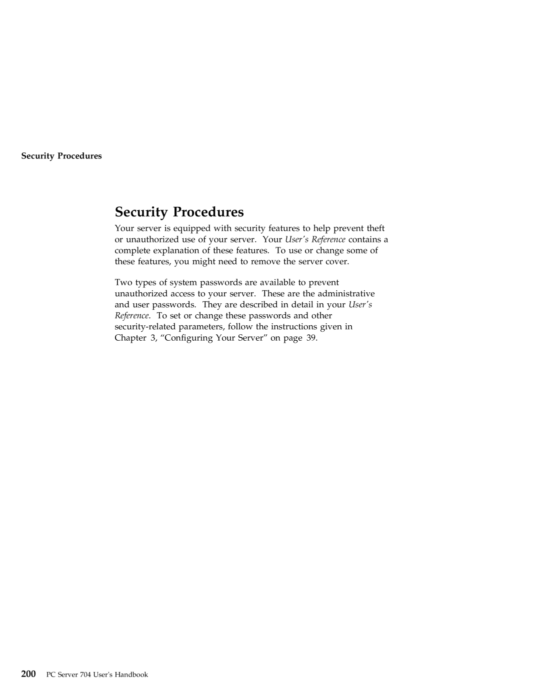 IBM 704 manual Security Procedures 