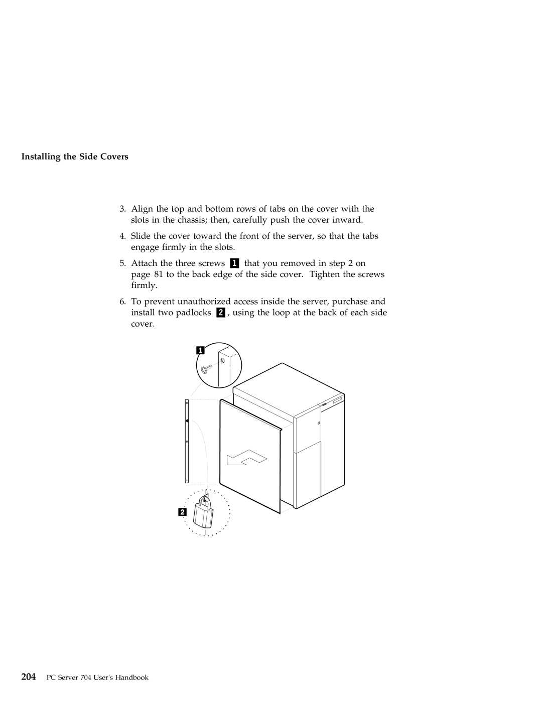 IBM 704 manual Installing the Side Covers 