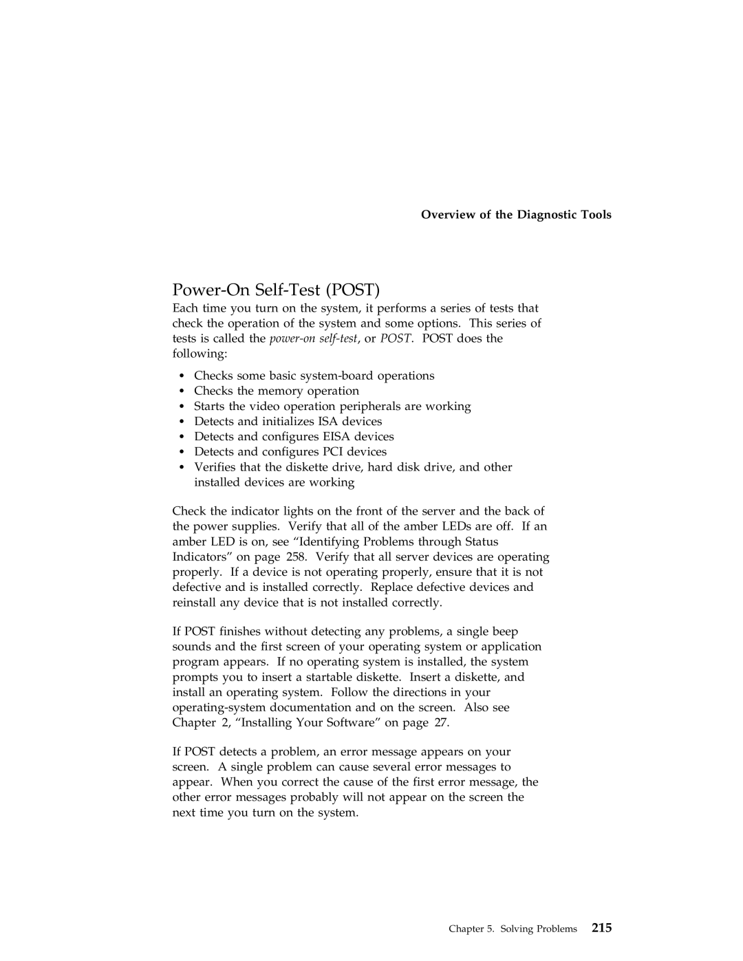 IBM 704 manual Power-On Self-Test Post 