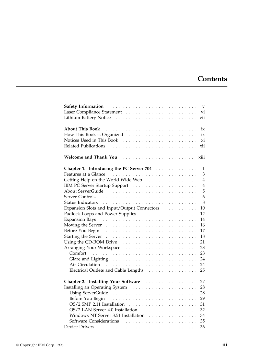 IBM 704 manual Contents 