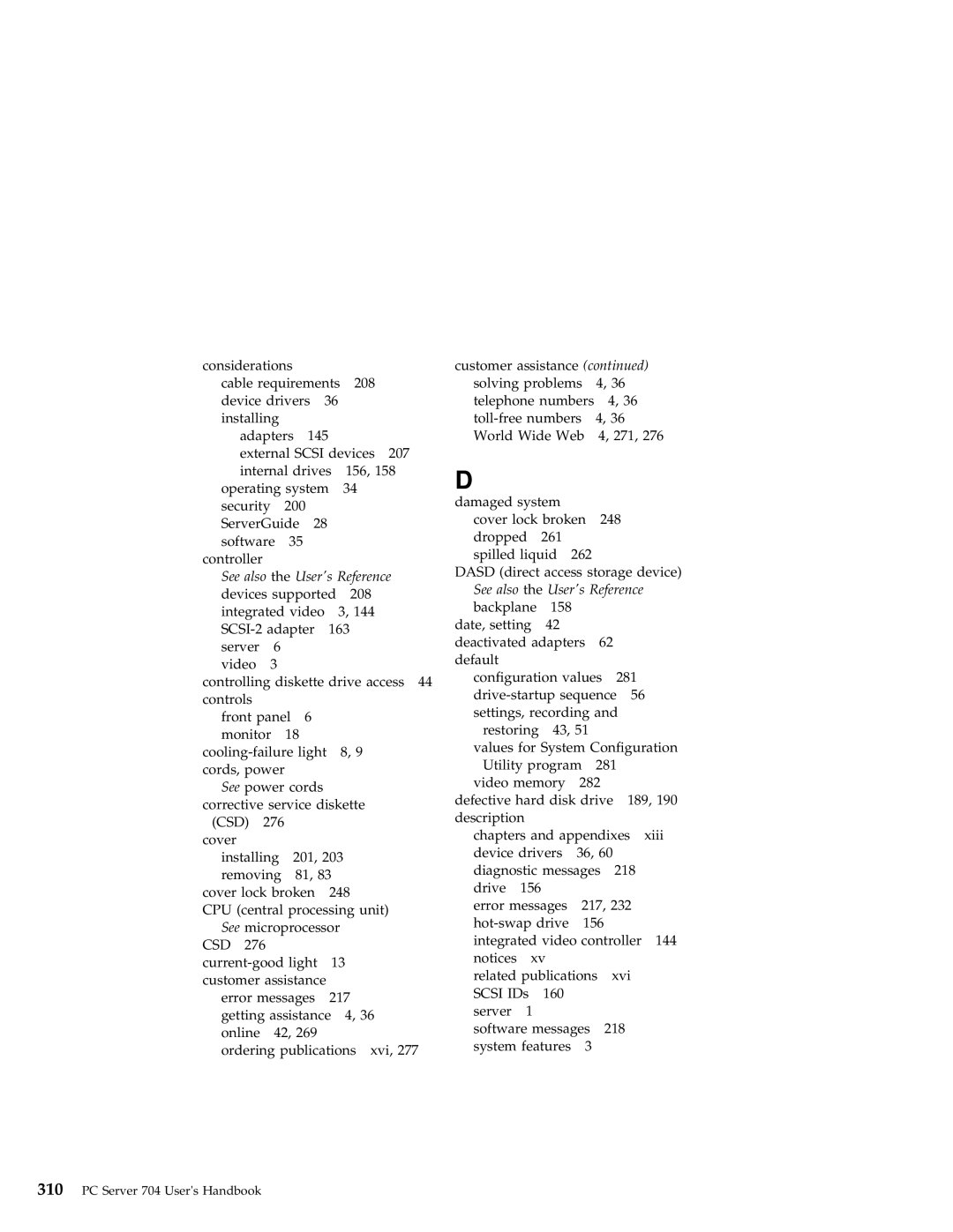 IBM manual PC Server 704 Users Handbook 