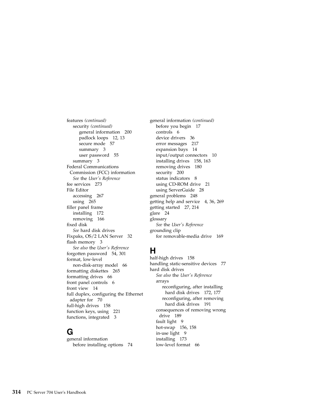 IBM 704 manual Features security, See the Users Reference fee services, See also the Users Reference arrays 