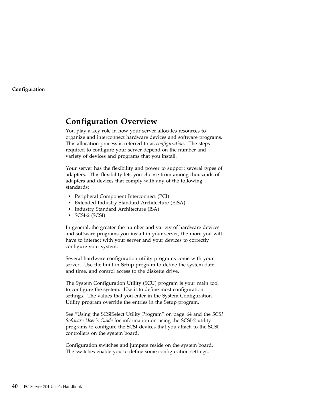 IBM 704 manual Configuration Overview 