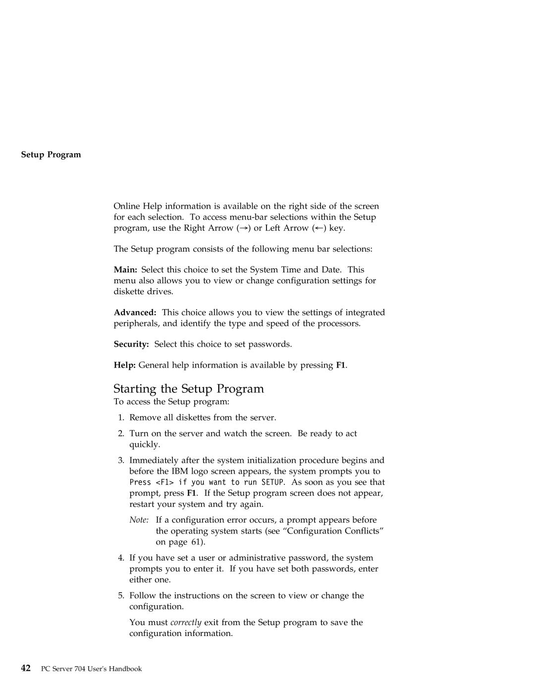 IBM 704 manual Starting the Setup Program 