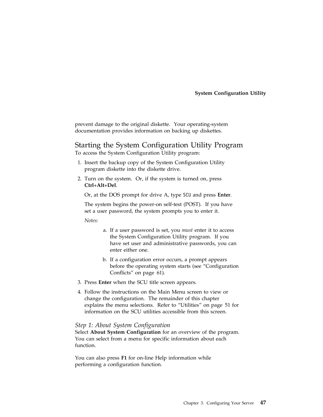 IBM 704 manual Starting the System Configuration Utility Program, About System Configuration 